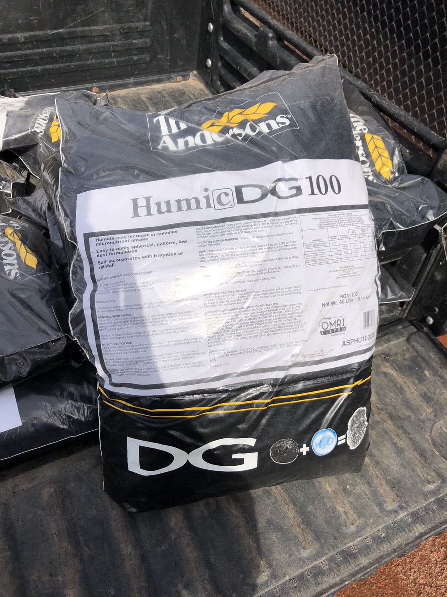 TurfSpartanLord's tweet photo. 8.5 Bags of @AndersonsTurf HumicDG100 went down today at GABP as part of our recovery program from last weeks aeration, verticut, seeding, and sanding. #RootedInRedsCountry https://t.co/fE7T8W0r7D