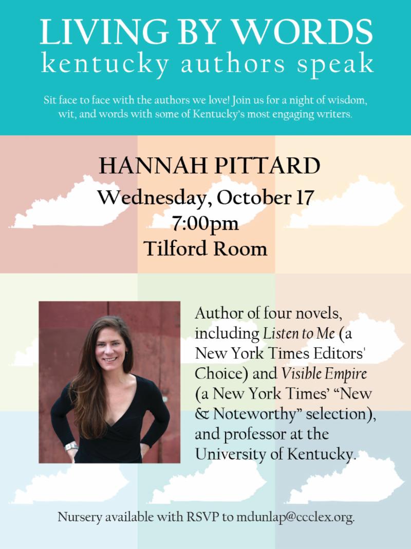 Living by Words: Kentucky Authors Speak - Hannah Pittard #kentuckyauthor #hannahpittard conta.cc/2COndRI