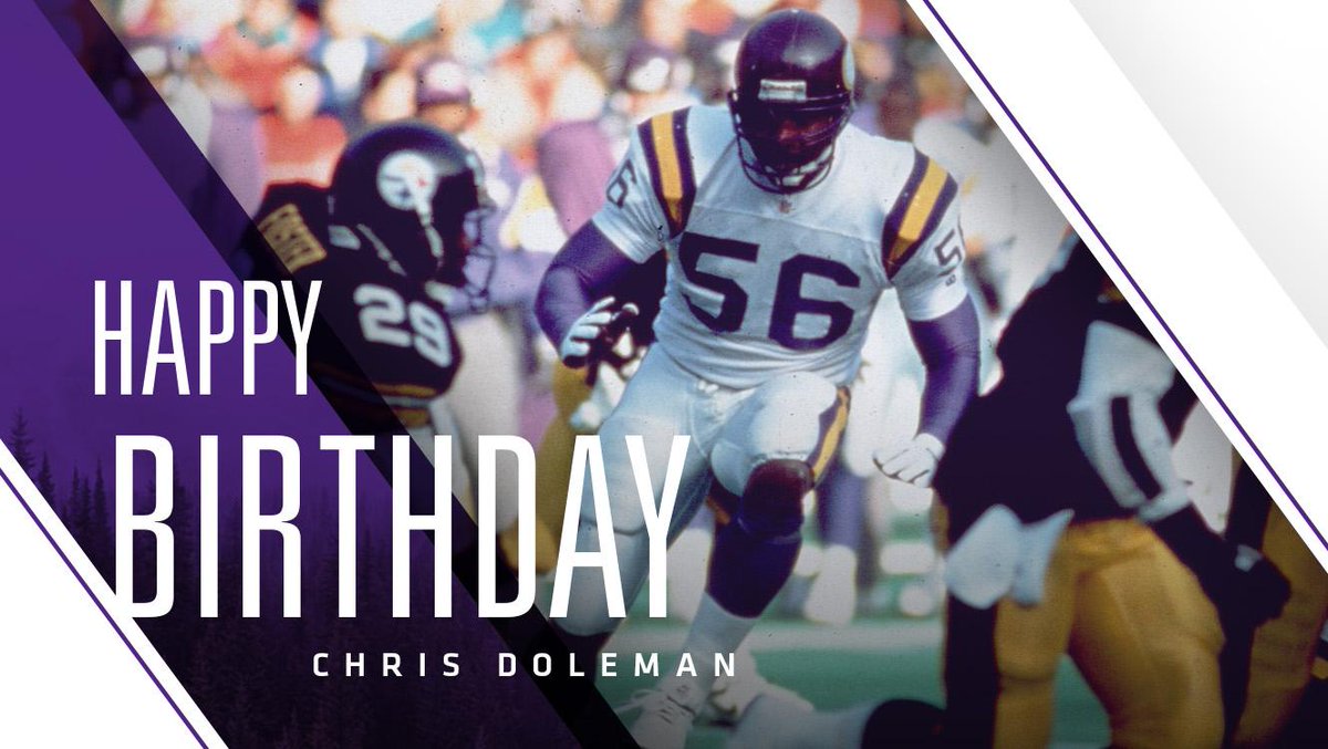 Happy Birthday to #Vikings legend and @ProFootballHOF DE Chris Doleman! https://t.co/IGsj25mdGj