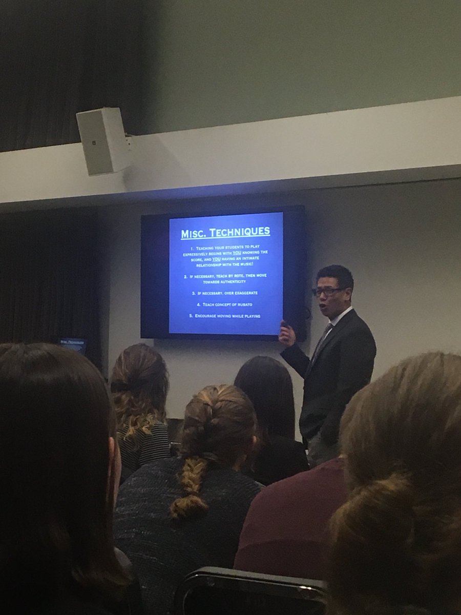 ocmea141's tweet photo. This past Sunday, OCMEA Ch. 141 enjoyed a wonderful workshop provided by BW’s Director of Orchestral Studies, Dr. Soo Han. The workshop covered multiple topics ranging from teaching musicality to score preparation, and ensemble motivation! Dr. Han, we appreciate your time! https://t.co/ch4KeTsAH5