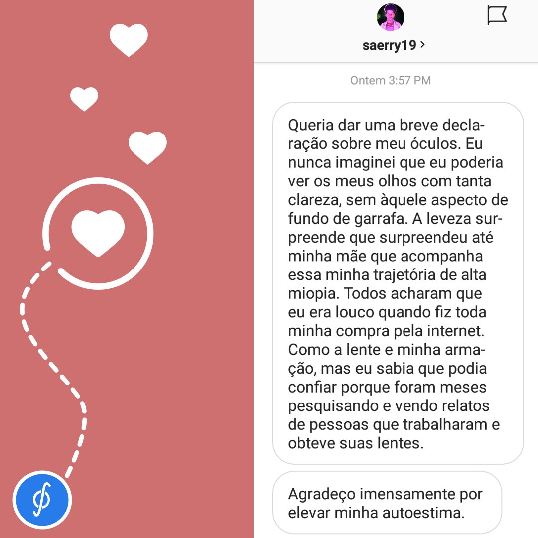 lenscope's tweet photo. Às vezes ficamos até sem palavras com depoimentos como este 😍 Sabemos como é importante se sentir bem consigo mesmo e ficamos muito gratos quando ajudamos a melhorar a auto-estima de vocês 😊#depoimento #lenscope #oculos #autoestima #altamiopia https://t.co/IkEsWPodMT
