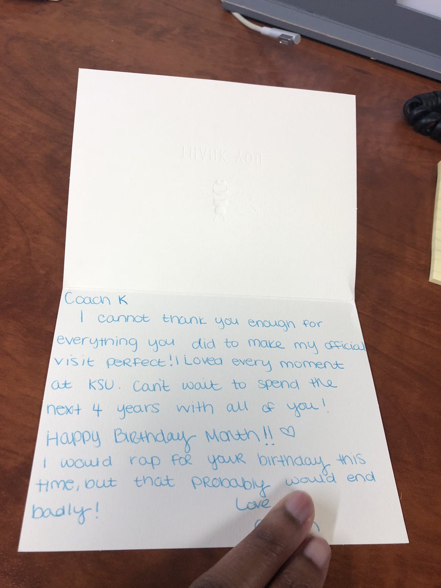 headcoachead's tweet photo. I got the best thank you card in the mail today. Since it’s not November 7th yet I had to cover the name...

But you know who you are ☺️😉

#OurTerrificThirdClass https://t.co/RlNWMDY7lK
