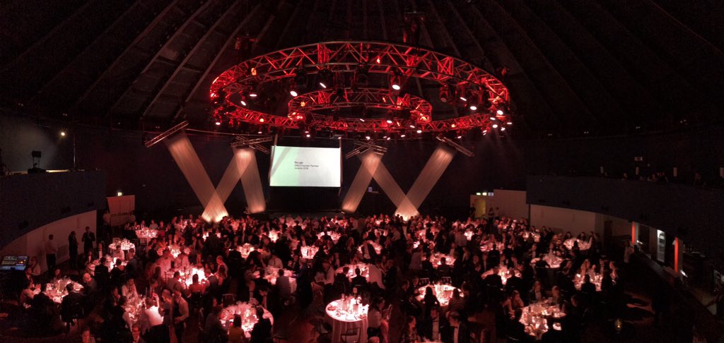 With @runroom at the Premier Partner Awards gala! Wow! Here we are the finalists: the 5% of the Premier Partners Agencies in EMEA! Good luck to everyone 🍀 
#PremierPartnerAwards #GPAccelerate @googlepartners