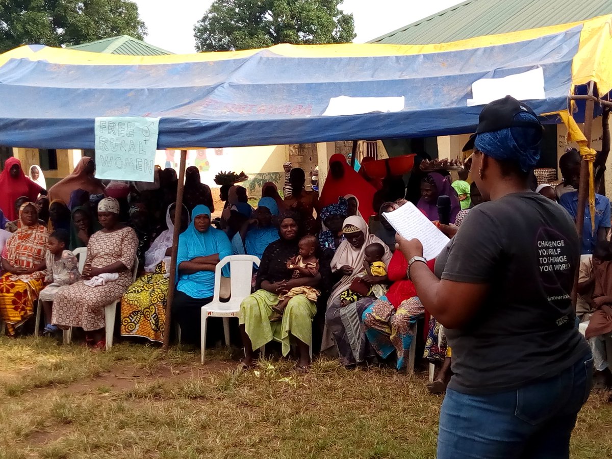 ImpactGwada's tweet photo. We Celebrated the Rural Women Day in gwada community on 15/10/2018. The women were all filled with joy as some of them went home with prizes. The rural woman is hard working and beautiful. https://t.co/QQHu24dVC2