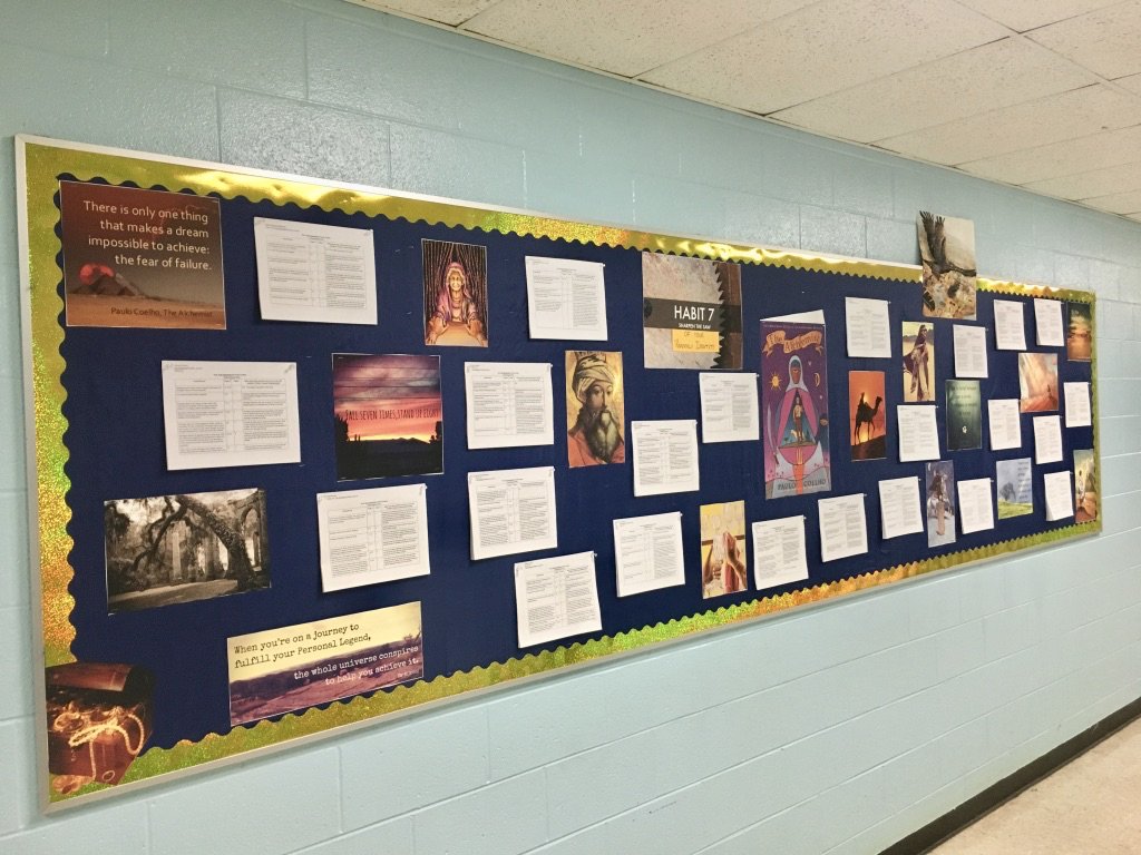 My 7th graders read The Alchemist by <a href="/paulocoelho/">Paulo coelho</a>, which tells the story of a shepherd boy on a journey to find his personal legend. Every year, they rise to the challenge w/ compelling questions &amp; profound insights. They are natural philosophers. - <a href="/rcoppo1/">Rick Coppola</a> #TOYtakeover