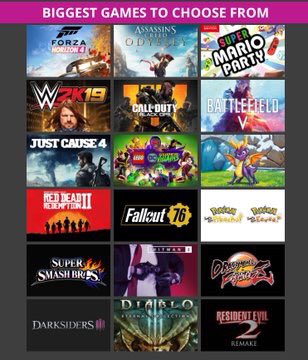 GAMEOUTLET218's tweet photo. You know it's always #CheaperWhenYouTradeAtGAME Tradein the selected games shown in our pics to get the latest releases HALF PRICE!! 

#RedDeadRedemption2 
#Fallout76⁠ ⁠ 
#BlackOps4⁠ ⁠ 

&amp; many more all half price just check in store or online! https://t.co/rCq13BMiDD