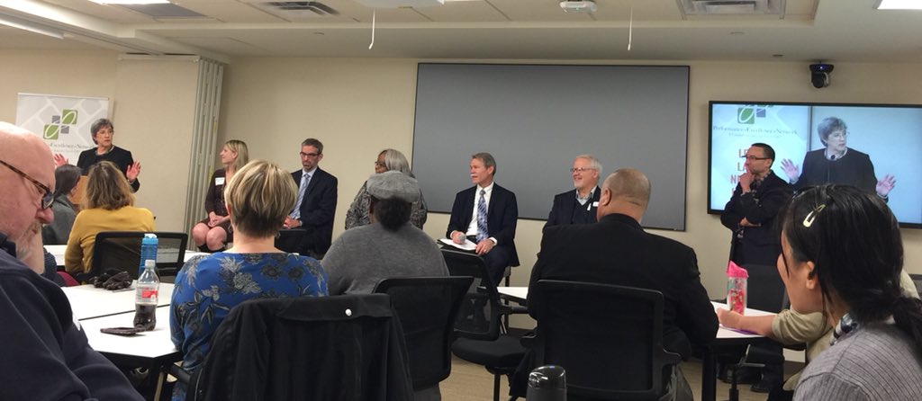 kimnuckles's tweet photo. Continuous Improvement professionals come together for the first Public Sector Community of Practice. Distinguished leaders talk about managing transitions. #PEN #performanceexcellence #transitions #PCAlearns #publicemployeesrock @AndrewEMPCA @MiltMpca @JLincStine https://t.co/KAapAT43qT