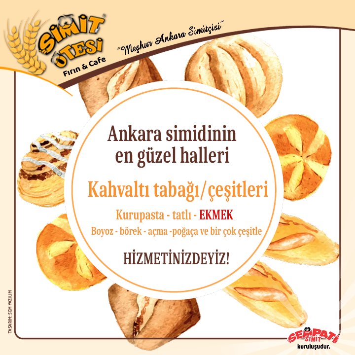 simitotesi's tweet photo. Sizlere, birbirinden lezzetli çeşitlerimizle, keyifle hizmet ediyoruz. Mutlaka denemelisiniz!

#sempatisimit #simitotesi #antalya #liman #sarısu #hurma #kahvaltı #kahvaltısalonu #poğaça #ankarasimidi #simitçi #simit #mantı #ekmek #fırın #bakery #breakfast #coffe #kahvaltıkeyfi https://t.co/WAWeOE3GON