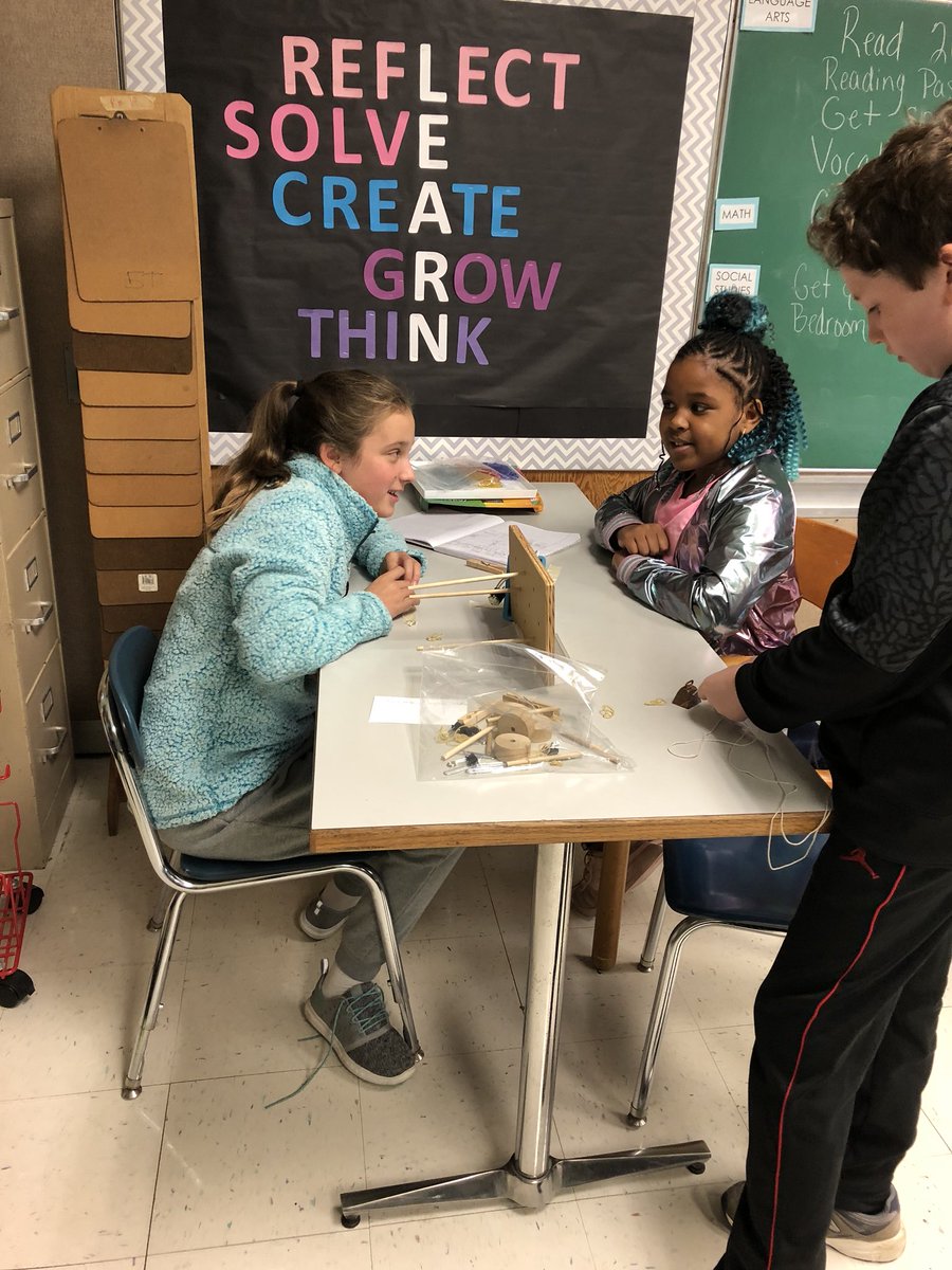 In science groups worked together to create a humdinger. #teamwork