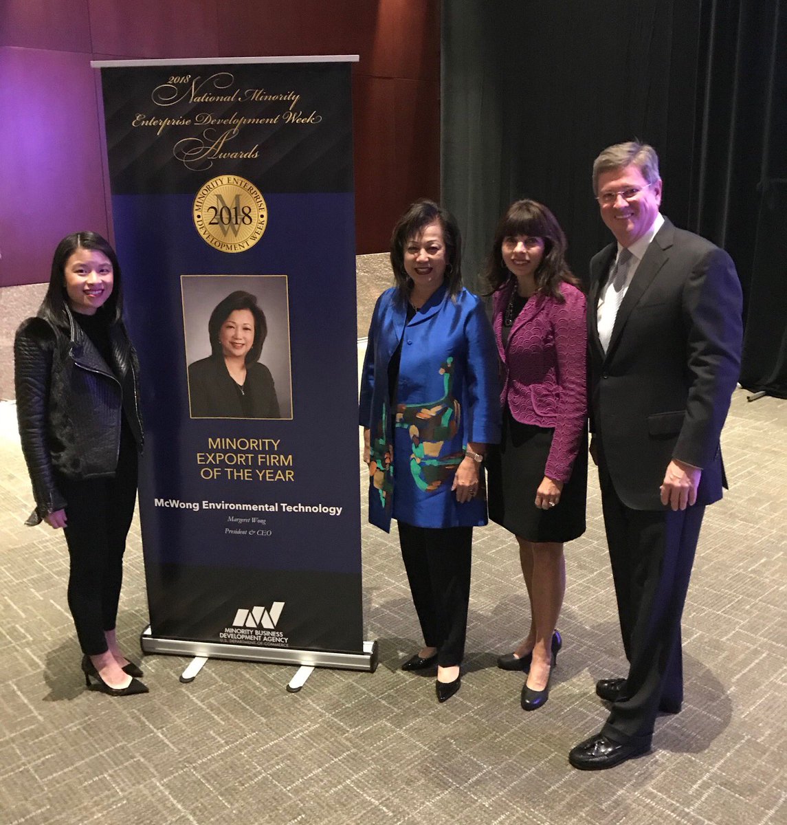 Kathy_McKim's tweet photo. Honored to congratulate Margaret Wong for receiving the US Dept of Commerce Minority Export Firm of the Year! @calasiancc #@byMBDA @YenLMarshall https://t.co/rY3jFsjEFa