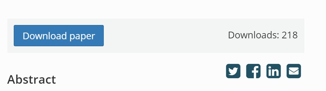 Screenshot of download count at SocarXiv