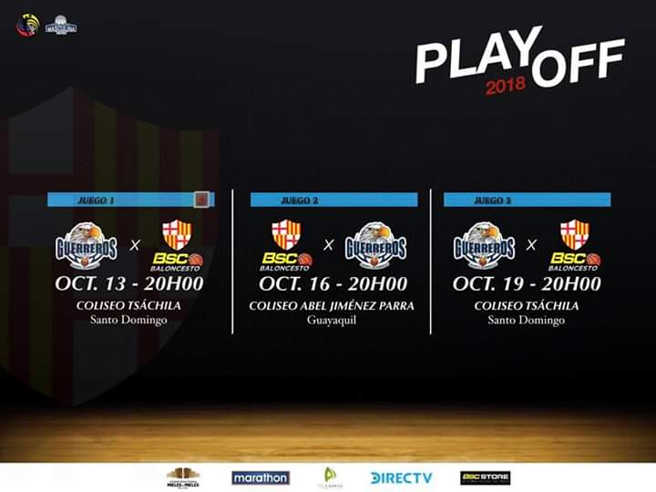 LigaBaloncesto's tweet photo. Hoy se juegan los partidos de vuelta en Riobamba y Guayaquil
Leones recibe a Juvenil y Barcelona se enfrenta a Guerreros #PlayOffsEC #LigaMasculina2018 https://t.co/h0Gjc22VmM