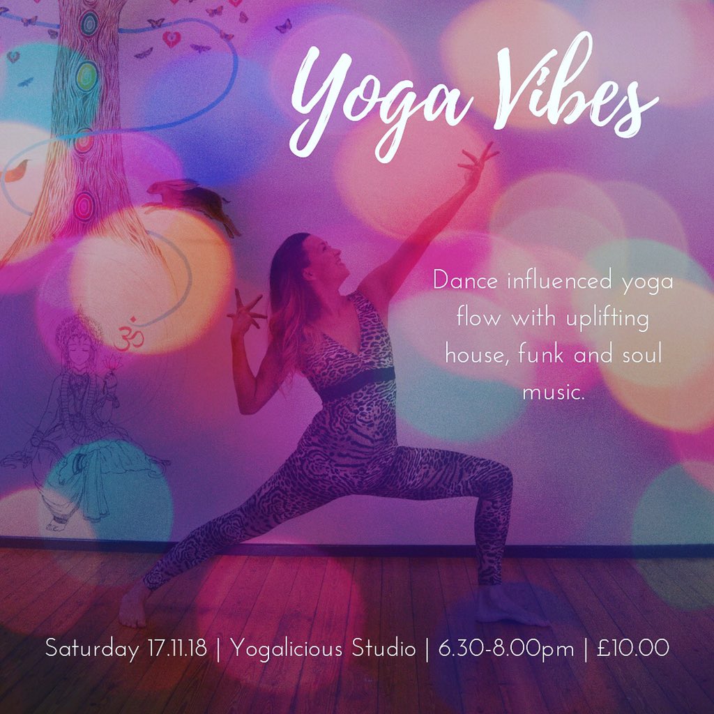 Danceandyoga's tweet photo. Don’t miss out! The next Yoga Vibes Evening will be on Saturday 17th November at Yogalicious studio, 6.30-8pm 💃🏽🎶🕺🏽
#yoga #dance #yogadance #housefunksoul #shrewsbury
@Jamila_Artist @ilybeayoga @WhatsOnShrews @TweetUpShrews @ShrewsburyHour https://t.co/Ap6EBOpPTm