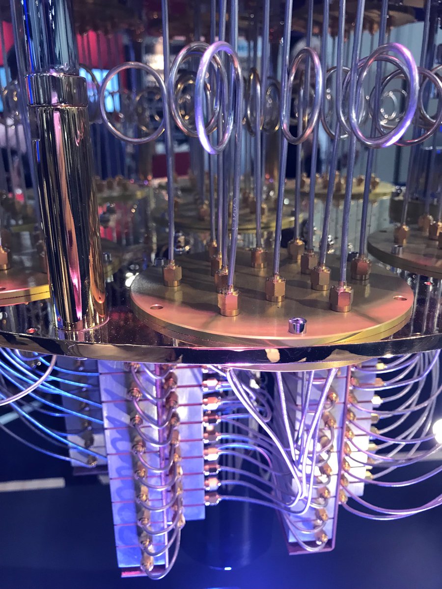 Laurent08's tweet image. Coolest thing at #GartnerSymposium, literally, it operates at 15 milli kelvins (-460F). 20 qubits for this one from IBM, quantum computing is coming.