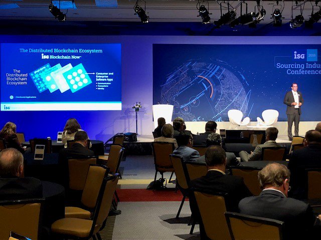 Welcoming <a href="/AP_Manders/">Alex Manders</a> to the #ISGSIC stage to discuss ISG Blockchain Now™ #ISG_News