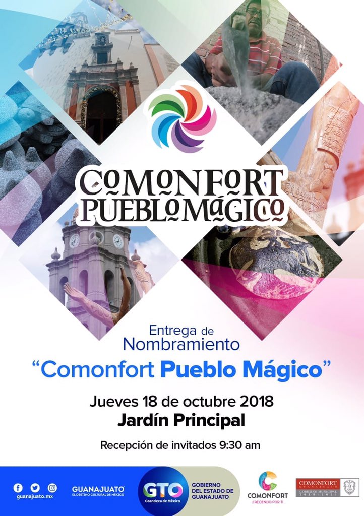 ¡Nos vemos este jueves! #Comonfort #PuebloMágico