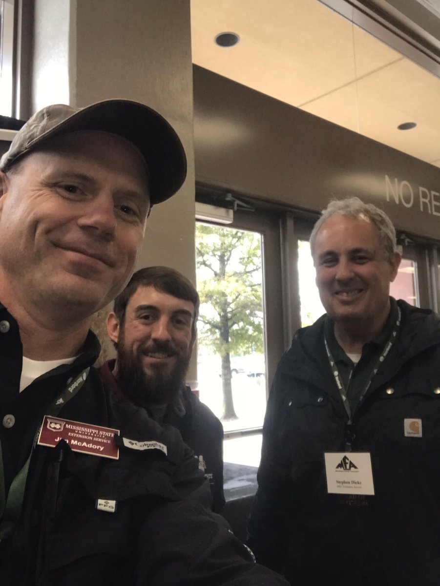 Jim_McAdory's tweet photo. Working the Extension booth at MFA conference today w/ Zach Yow &amp; the good Dr. Steve Dicke. Promoting Extension &amp; Foresrty best management practices, that’s a win win. https://t.co/t9LptizgyI