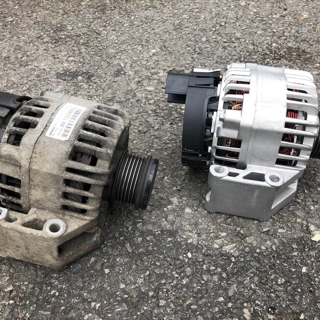 GmMechanics's tweet photo. A new alternator fitted this morning ✨ 
This customer called out his breakdown cover after the battery light came. They then diagnosed an alternator fault.
Needing his vehicle to drive down south, he called us out to replace it while he worked.
#mobilemechanic #gmmobilemechanics https://t.co/OhOY1pkGXd