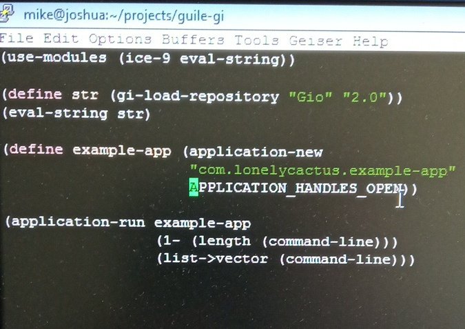 MikeSpike3's tweet image. After 7 weeks of furious effort on the back end, this #GnuGuile #GNOME #GObject program ran without crashing.