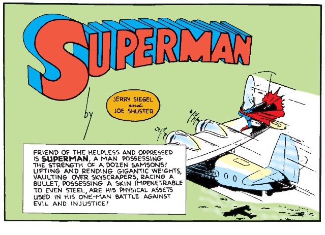 TalkingSuperman's tweet photo. Golden Age Superman had the coolest intros. Every arc should start with one of these https://t.co/yeQD4TacBy