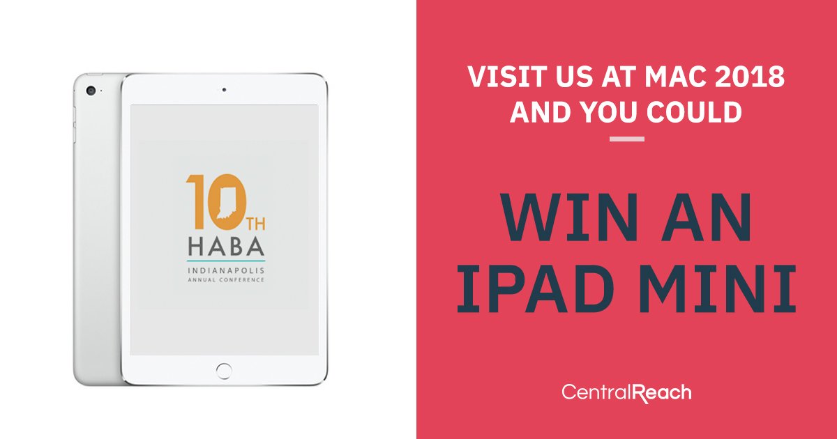 CentralReach's tweet photo. 10th Annual @HoosierABA Conference anyone? Come see our Director of Research Dr. Rick Kubina speak on the importance of meaningfully improving visual analysis! Stop by &amp; enter to win an iPad Mini &amp; get $50 off attendance to our Indiana Precision Teaching Workshop! #hoosieraba2018 https://t.co/987azaiZoI