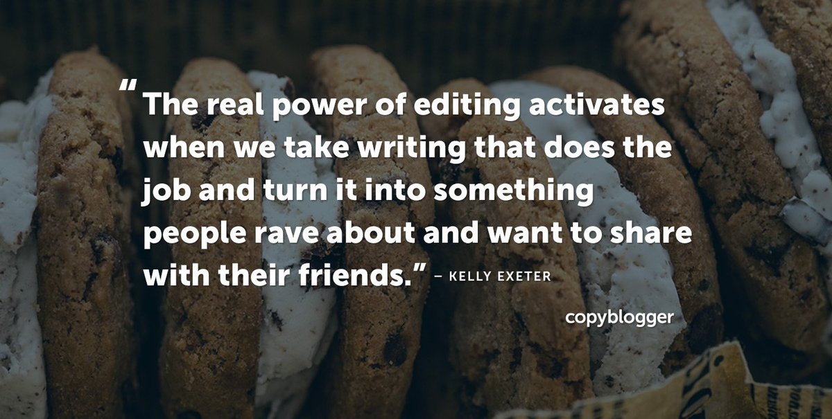 copyblogger's tweet photo. How to Turn Vanilla Writing into Chocolate Chip Cookie Dough Ice Cream - https://t.co/461PngUxRQ https://t.co/XXj4i0u8h0