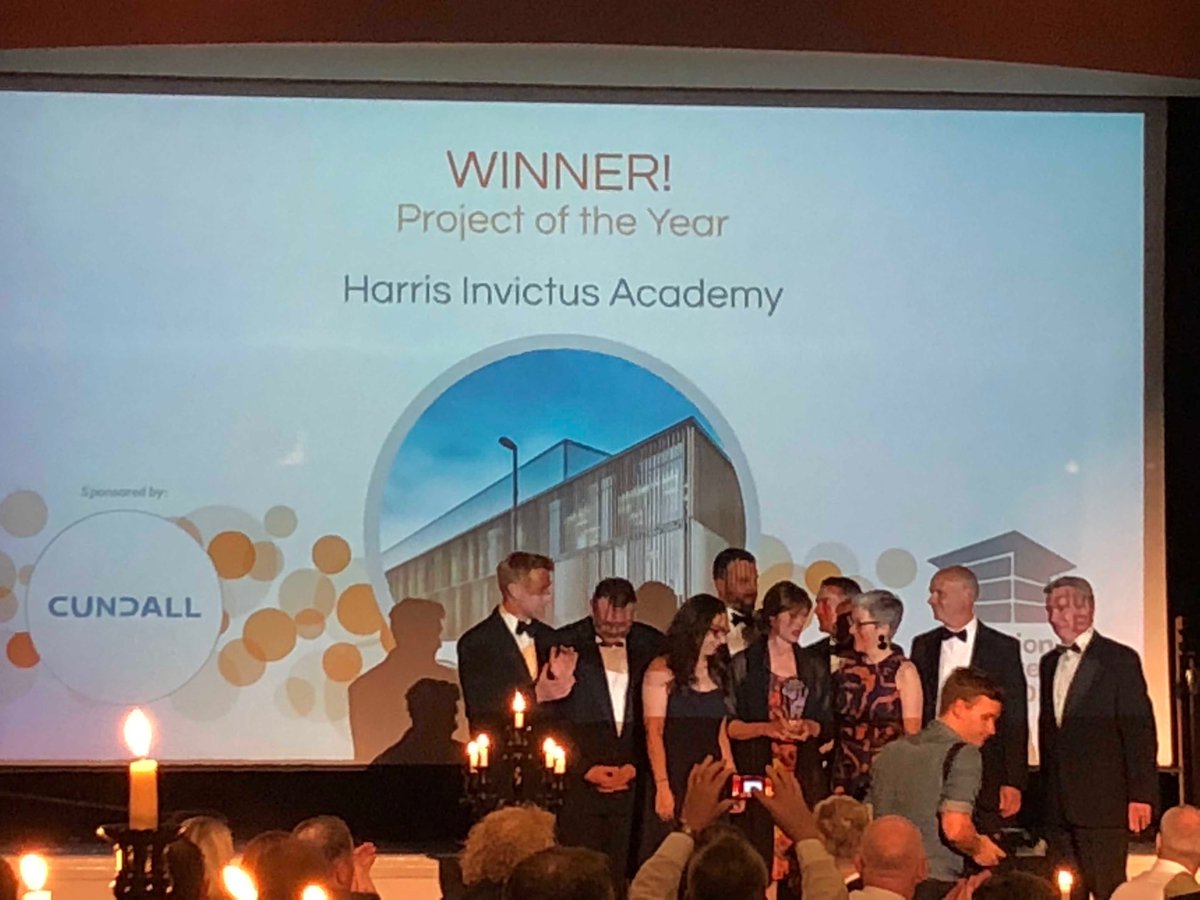 hstarchitect's tweet image. Winner!! Project of the year Harris invictus ⁦@EduEstates⁩ @ScottBrownrigg⁩ ⁦@gallifordtry⁩