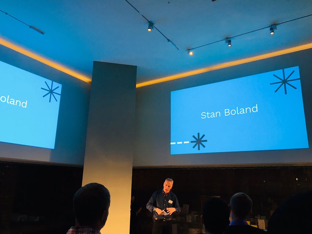 siddkhastgir's tweet photo. The amazing @stanboland presenting @_FiveAI 2018 car at the #FiveAiShowcase... super impressive from a #British #startup taking on Silicon Valley headon! https://t.co/knaEMV4TFY