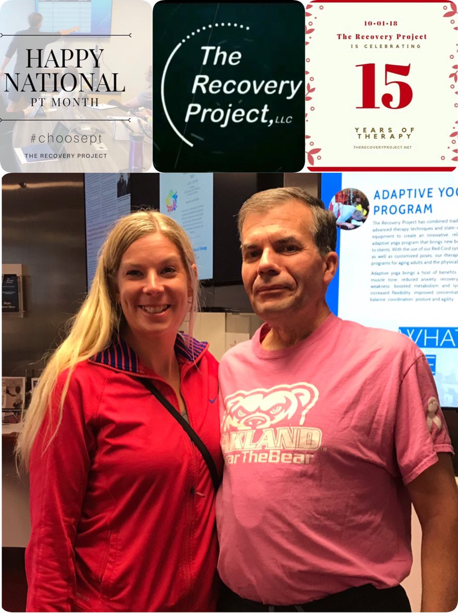TFordATC's tweet photo. Another Fun Day of #PhysicalTherapy at #therecoveryproject. It’s always like a scene out of Cheers - where everyone knows your name. Congratulations on 15 yrs of therapy. #hopestartshere #choosePT #pt Happy #Nationalphysicaltherapymonth!  https://t.co/yORQ1uffH8 Thanks You ❤️ https://t.co/tdzTuV7SvP