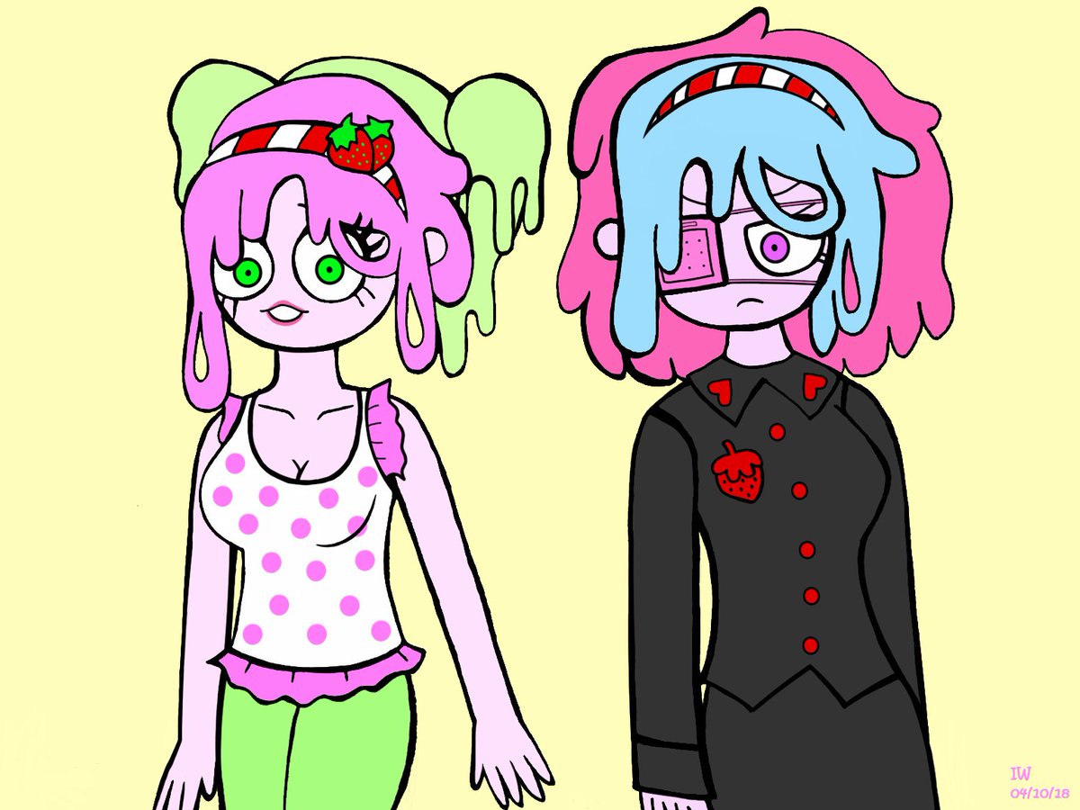 Ingagner's tweet photo. More Monster Girls #HereAgain #OCs #OriginalCharacters #MonsterGirls #ShiloTheVampireSlime #EvangelineTheDemon #CandySisters #PinkMint #SweetieBummy #MyArt #IWART https://t.co/T9tqQTmkrX