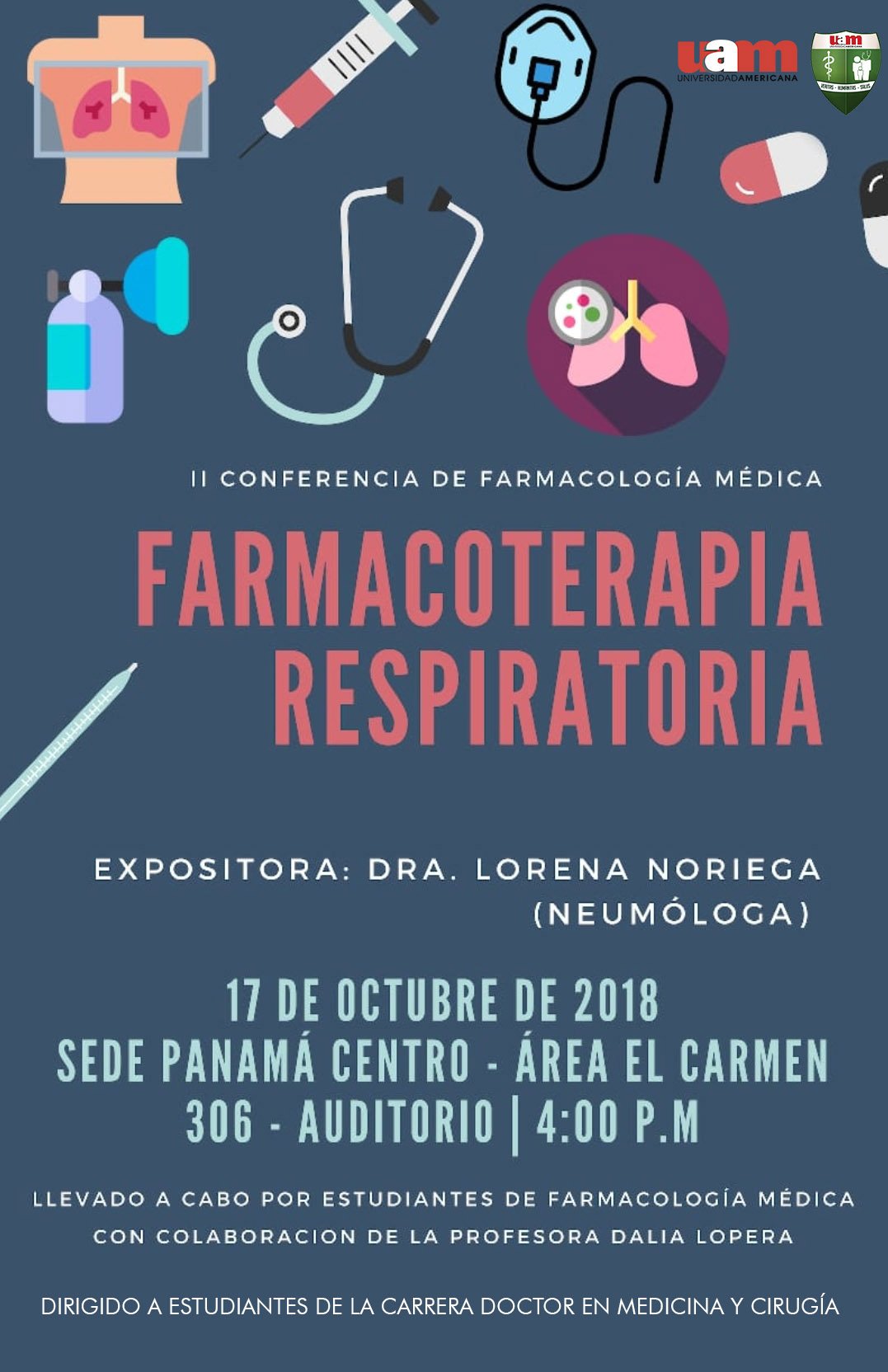 توییتر \ UAM در توییتر: «Estudiantes de la carrera Doctor en medicina y  cirugía invitan a participar a la II Conferencia de farmacología médica.  /Xb3Tew8qUM»