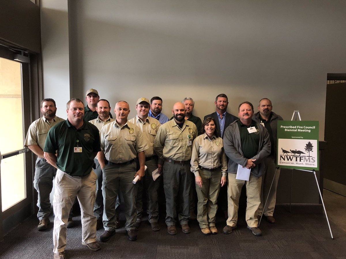 MSForestryComm's tweet image. MFC Outreach Officer, Tympel Harrison, &amp;amp; MFC Fire Chief, Randy Giachelli spoke to attendees of the 7th Biennial meeting of the MS Prescribed Fire Council this afternoon. Call 1-833-MFC-FIRE to report a wildfire or get a burning permit.

#MSFire #PrescribedFire #RxFire #Forestry