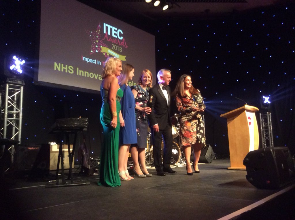 TSAVoice's tweet image. Huge congratulations to @NHSAccelerator a deserving winner in the #ITECawards18 Impact in TEC Team Award category #ITECconf18