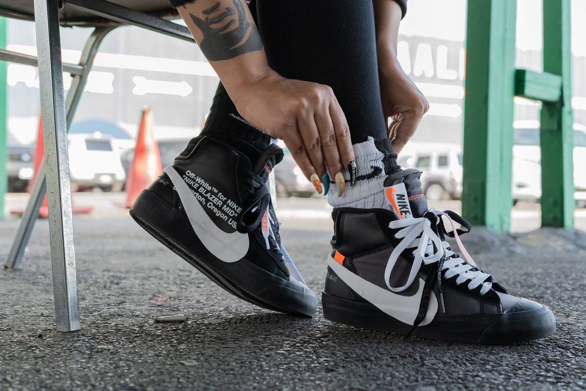 off white nike black high tops