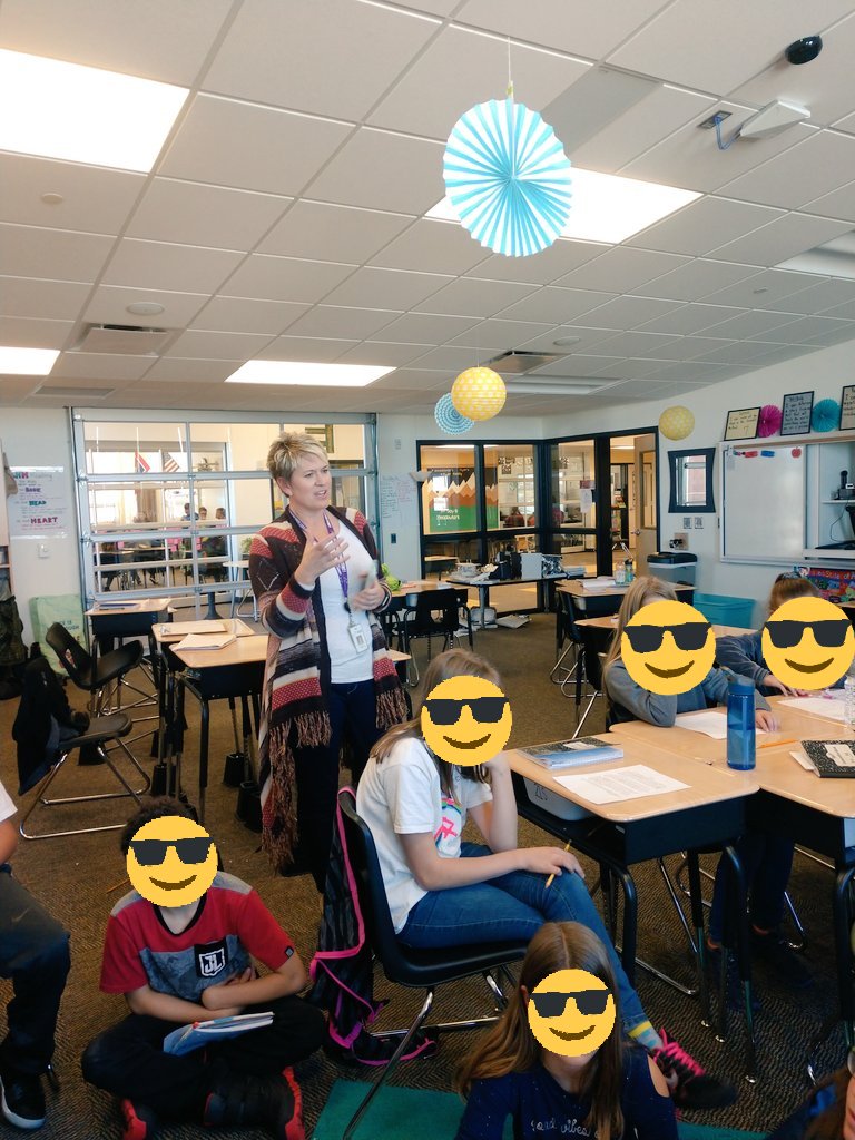 5thwithSmith's tweet photo. We did our first Socratic Seminar today based off a super fun activity we did yesterday with Mrs. Mirich's class. Learning is awesome! https://t.co/B4OSZRuc1r
