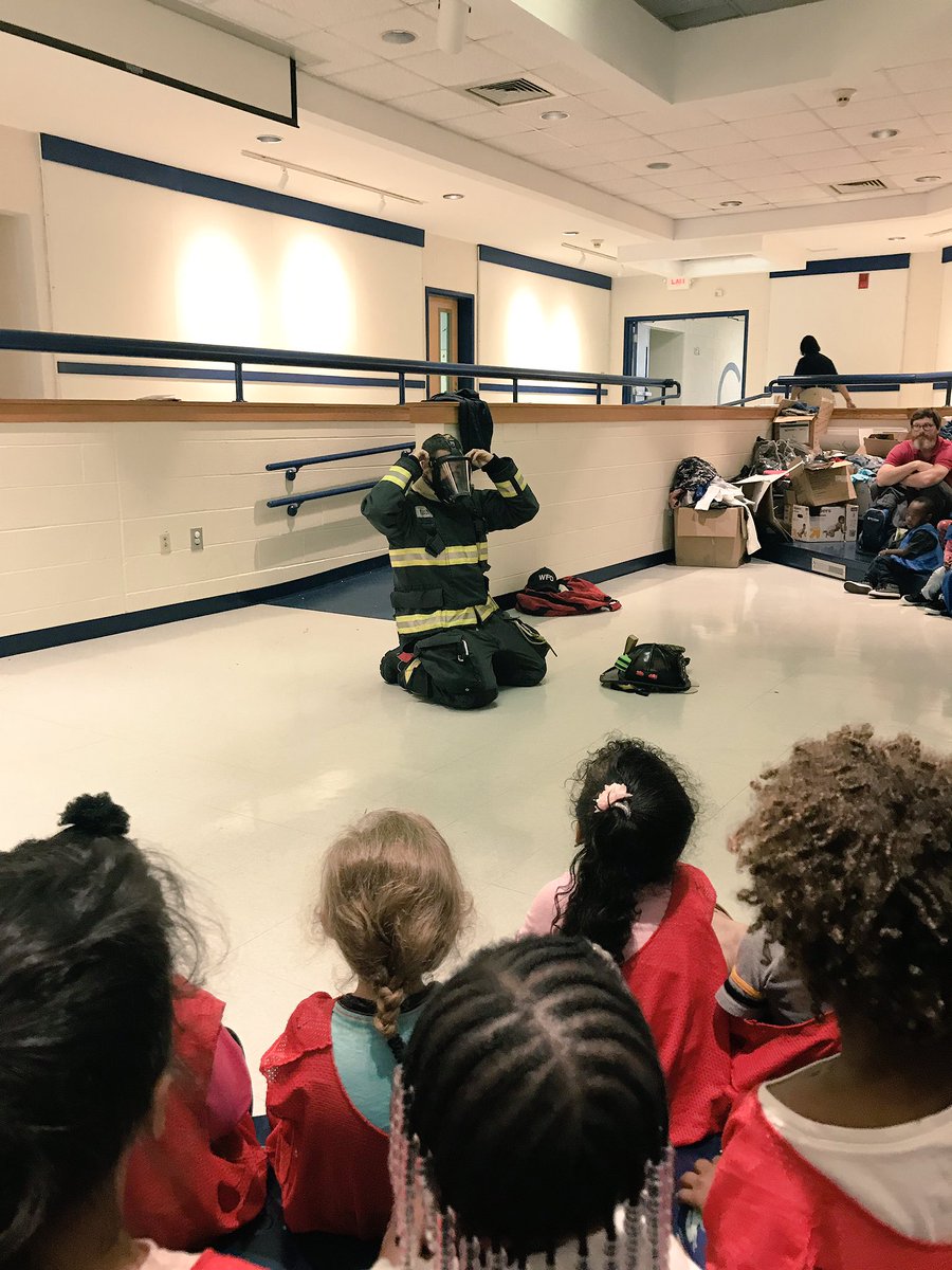 Today Fireman Sam came to teach us all about how cool firefighters are, even with their gear on!! Thanks for helping our kids feel safe to trust the awesome <a href="/WilmingtonFD/">WilmingtonFD</a>! #b2rangers #firesafety <a href="/Johnson_Eagles/">Johnson Pre-K Eagles</a>