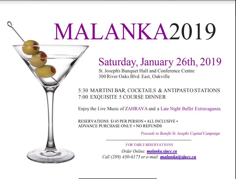 Malanka2019 is the premier all-inclusive adult (youth and older) celebration of Ukrainian New Years in the GTA. Held at the <a href="/SJUCChall/">SJUCCHall</a>. This an all-inclusive event with upscale menu paired with fine wines, entertainment &amp; many surprises is not found at other #Malanka events.