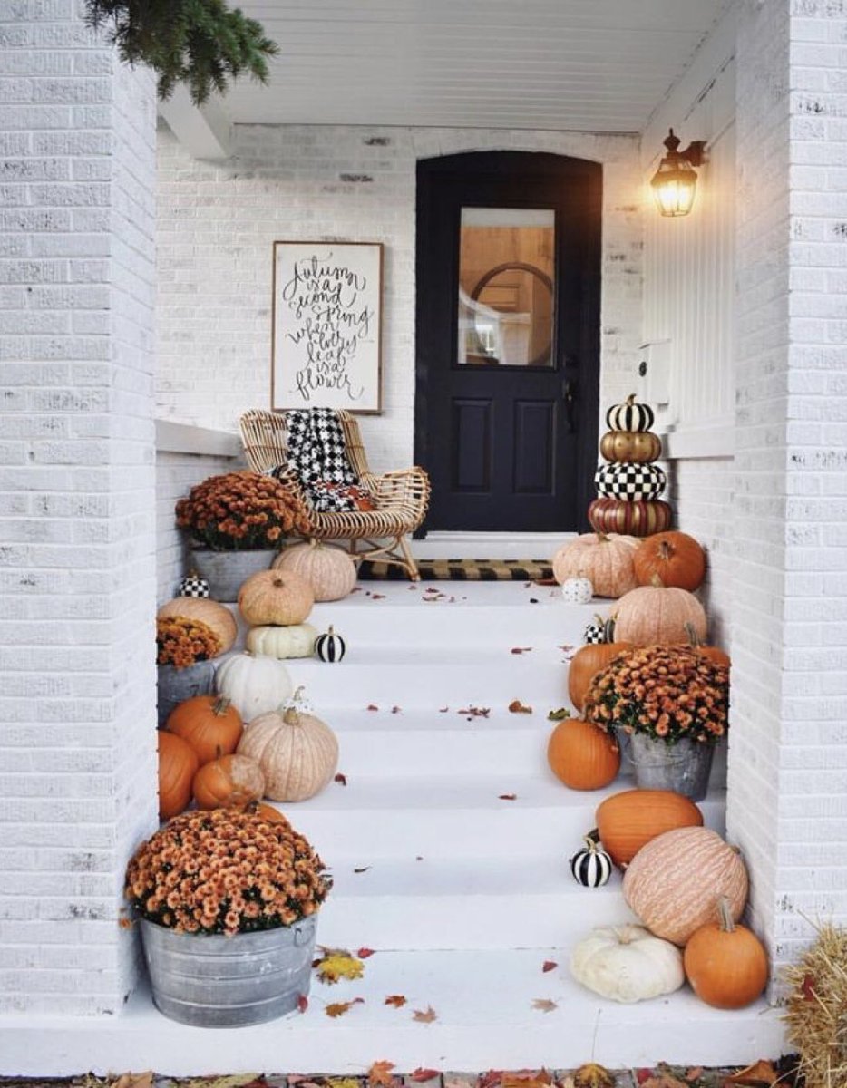 EarnhardtCollec's tweet photo. Fall porch decorations are my favorite! Who else already has their pumpkins & mums on the porch!? #pinterestporch https://t.co/8D1HTg7WBx
