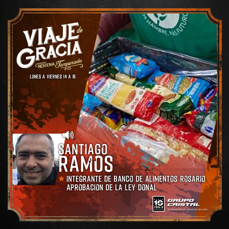 🎧 AUDIO | <a href="/SantiagoMRamos/">Santiago M Ramos</a> 
<a href="/BAR_Rosario/">BAR - Banco de Alimentos Rosario</a>
.
"La comida no se tira, todos podemos ser un Banco de Alimento desde nuestro hogar, desde nuestra costumbre"
.
🎧 AUDIO | ar.ivoox.com/es/29359972
.
.
.
#ViajeDeGracia | #NovenaTemporada