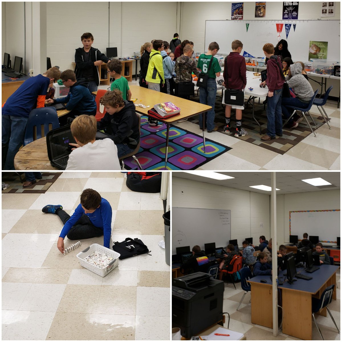 Tazmaniacs86's tweet photo. Before-school fun in Creativity Central. #CMSCubsLearn #WhyILoveCMS #TeamCMS https://t.co/5vSDkZehvE