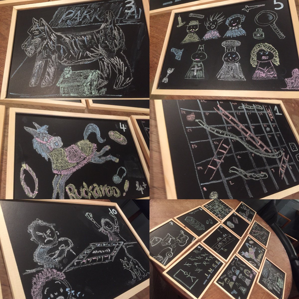 QuizzicalQuiz's tweet photo. Some amazing chalk #CreativeRound creations from our #BoardGames & #FamilyFun #Quiz at @theknowlepub in #Bristol tonight... https://t.co/9ifGjOIYoj