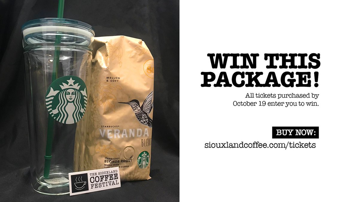 WIN THIS PACKAGE 🎉

Have you been thinking about attending The Siouxland Coffee Festival? All tickets purchased by October 19 will enter you to win the package below.

REMINDER: Ticket prices will go up on the event day - so don't wait! 

siouxlandcoffee.com/tickets