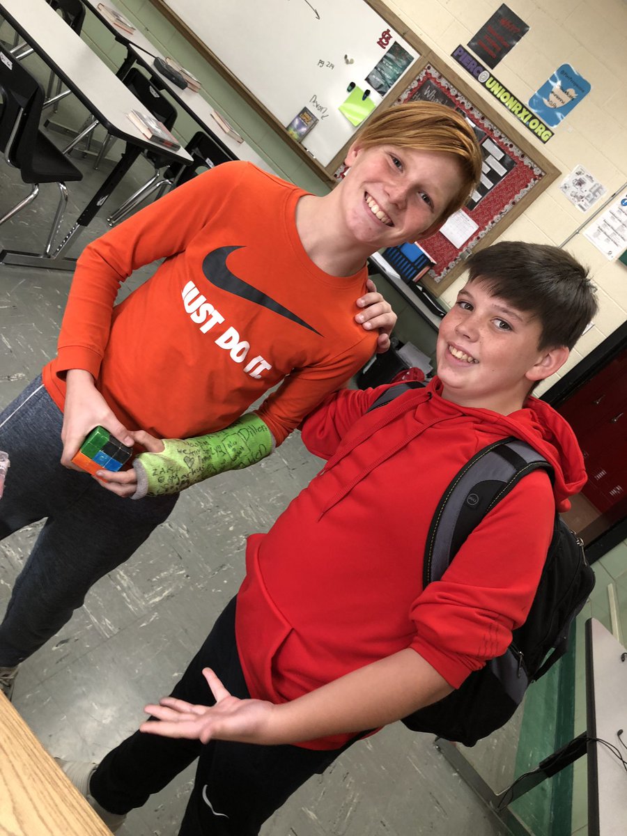 PierPerspective's tweet photo. It’s my favorite time of the quarter... when students bring me the cube to test the other side of my brain. I love solving these things. #unionrxi #umswildcats #ela7 https://t.co/QvCS4Lw2Su