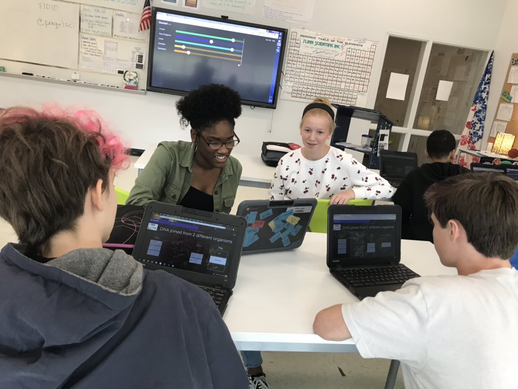 MrDPagel's tweet photo. Gotta know those Biotech terms! Quizlet Live in full effect in DPagel’s science class! #theACSway https://t.co/9dFIhTfsUD
