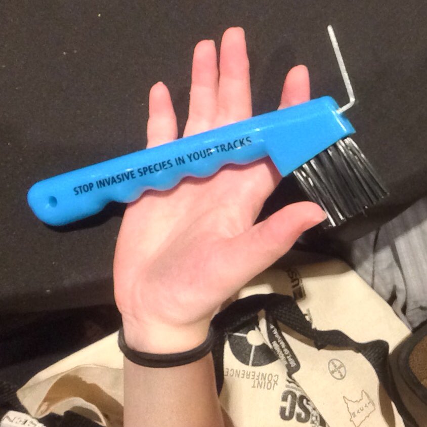 megmcea's tweet photo. Boot tread cleaner or horse hoof pick? Either way it’s probably the most useful swag I’ve ever gotten at a conference. @UMISC #InvasiveSpeciesConference @PlayCleanGo https://t.co/FQpZTGDSiS