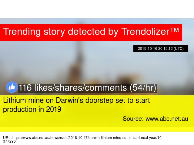 atheistolizer's tweet image. #Lithiummine on Darwin&apos;s doorstep set to start production in 2019 #NorthernTerritory atheism.trendolizer.com/2018/10/lithiu…