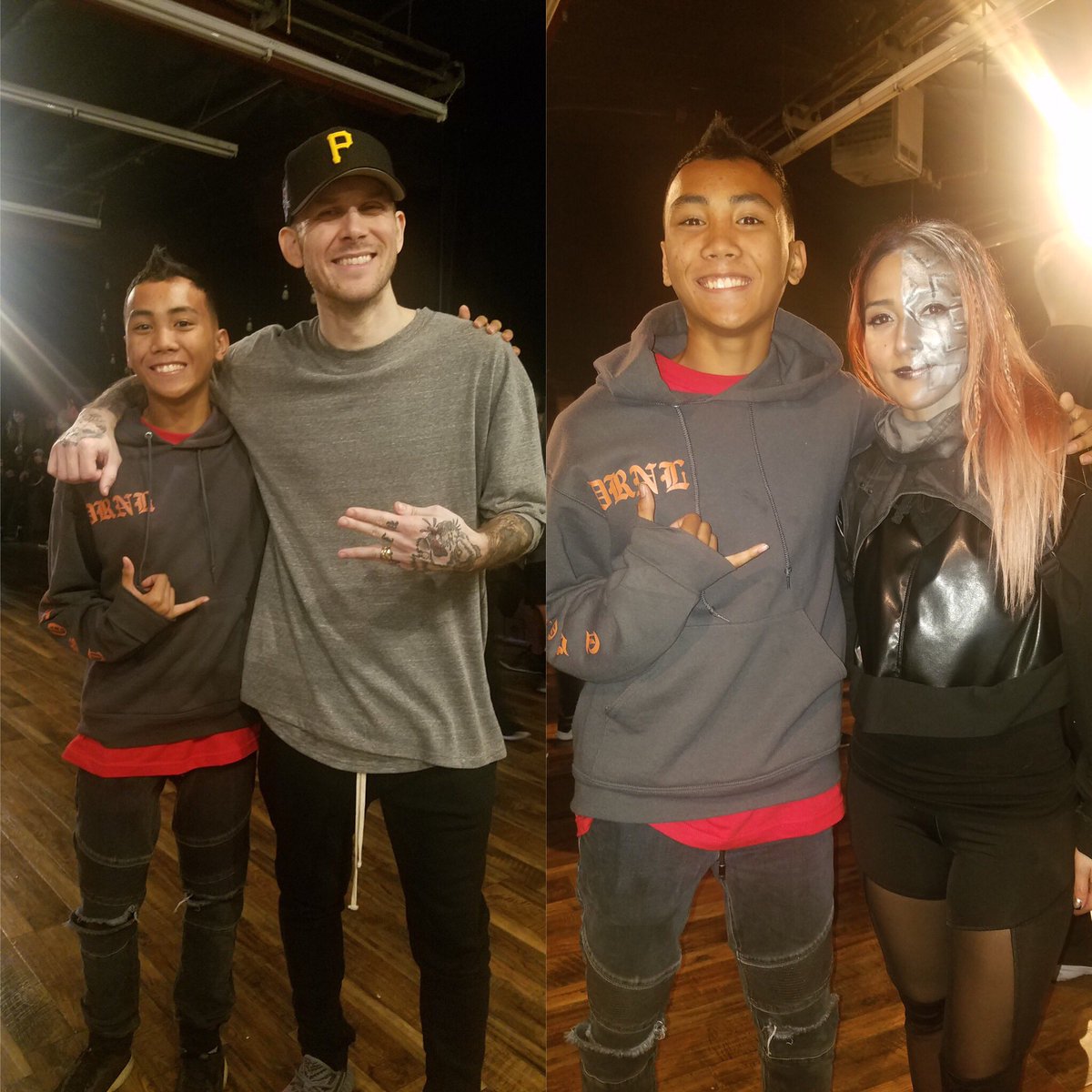 Throwback to when @drnl_Gh05t got to meet <a href="/_Pharside/">Jason Chan</a> and <a href="/krystalmeraz/">Phoenix</a> . You have no idea how much you all inspired and influenced him. Thank you for welcoming us. Now to get both my boys to take a class at Studio V