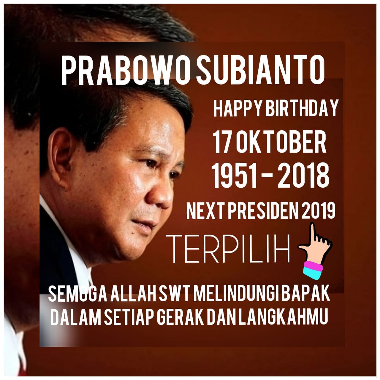 Yup..
Happy Birthday pak Prabowo Subianto.. 