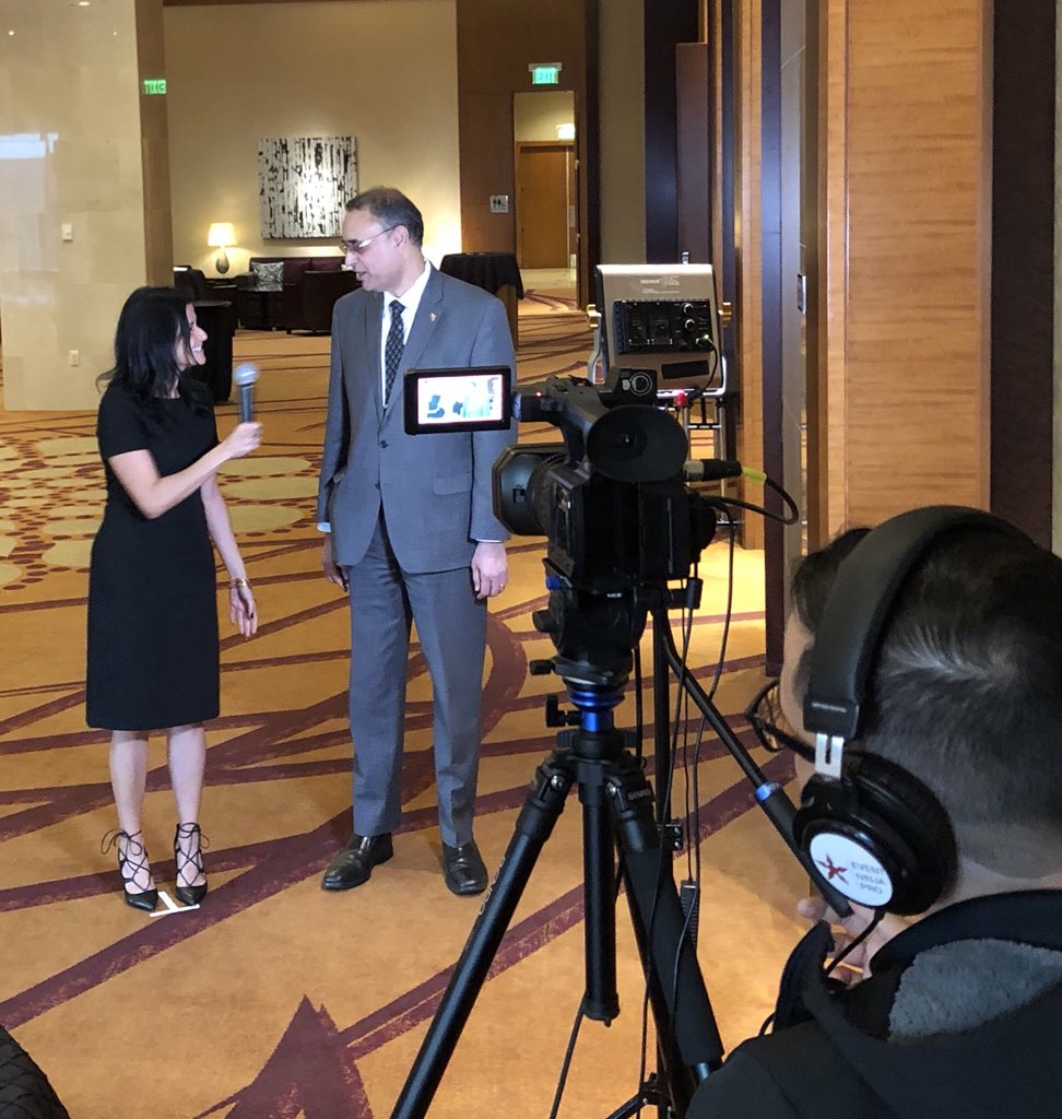 Mill_All's tweet photo. We are so delighted to have Jessica DaMassa, from @wtf_health here at our Healthcare Providers Transformation Assembly interviewing Purna Prasad, from @NorthwellHealth. #MillenniumLive https://t.co/M5zansUaBA