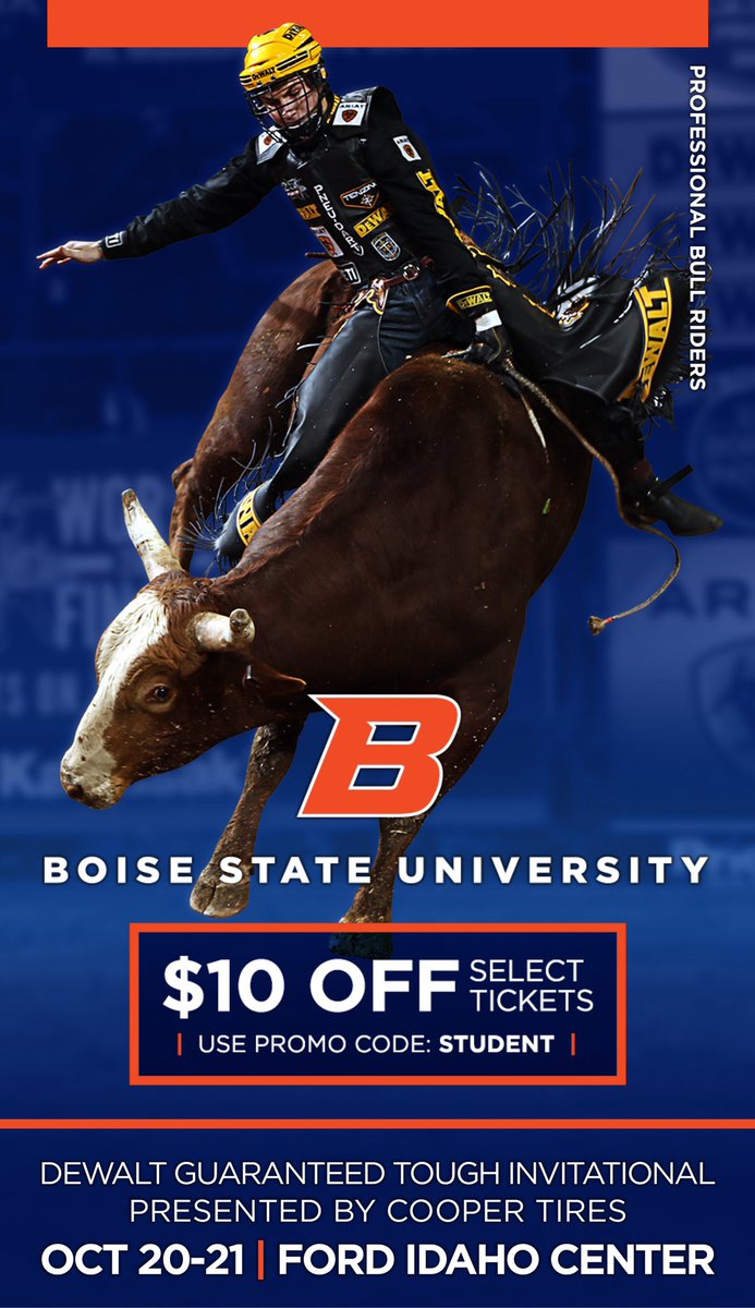 BlueHouseBSU's tweet photo. Missed our last giveaway? You're in luck! We're giving away one more set of tickets to the PBR event happening on October 21st at 3:45pm! Follow the steps below to enter the giveaway- You know the drill!🤠
Enter by: 
1. Like this post
2. Follow @fordidahocenter 
3. Tag a friend! https://t.co/golJAsCg85